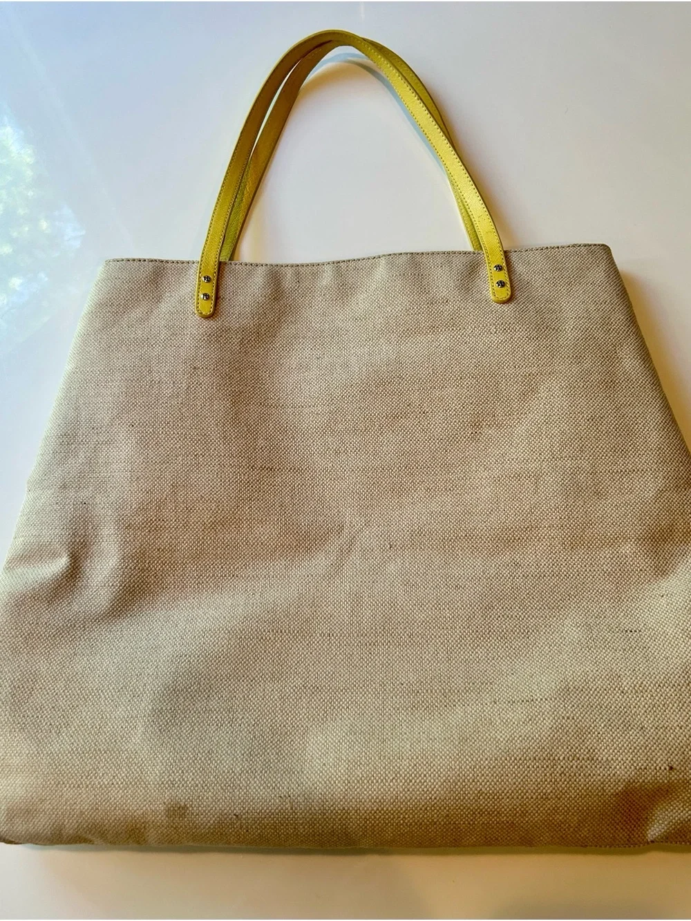FABULOUS Kate Spade Canvas Sunflower Tote with Yellow Handles